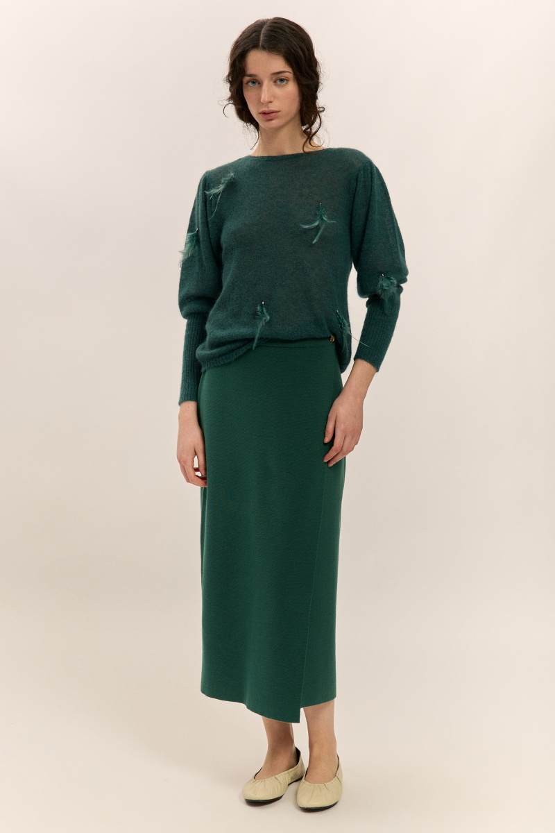 Wrap asymetrical skirt