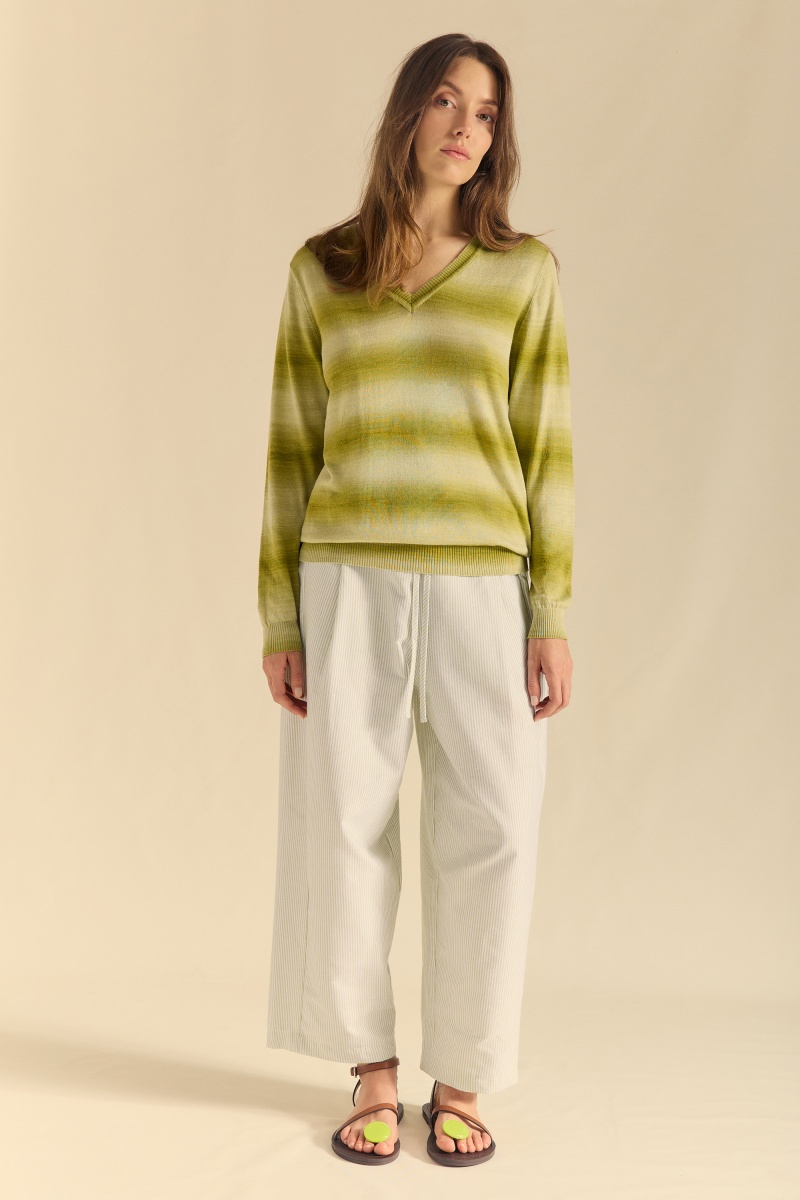 V-neck sweater in gradient...