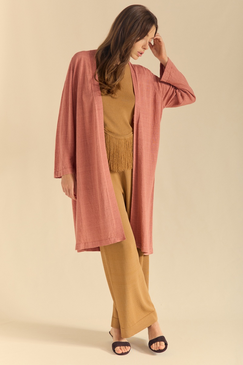 Linen long jacket
