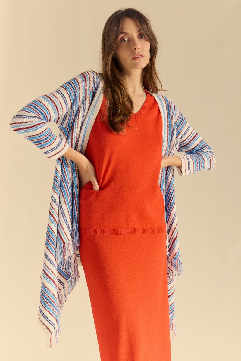 Chaqueta listado tramado