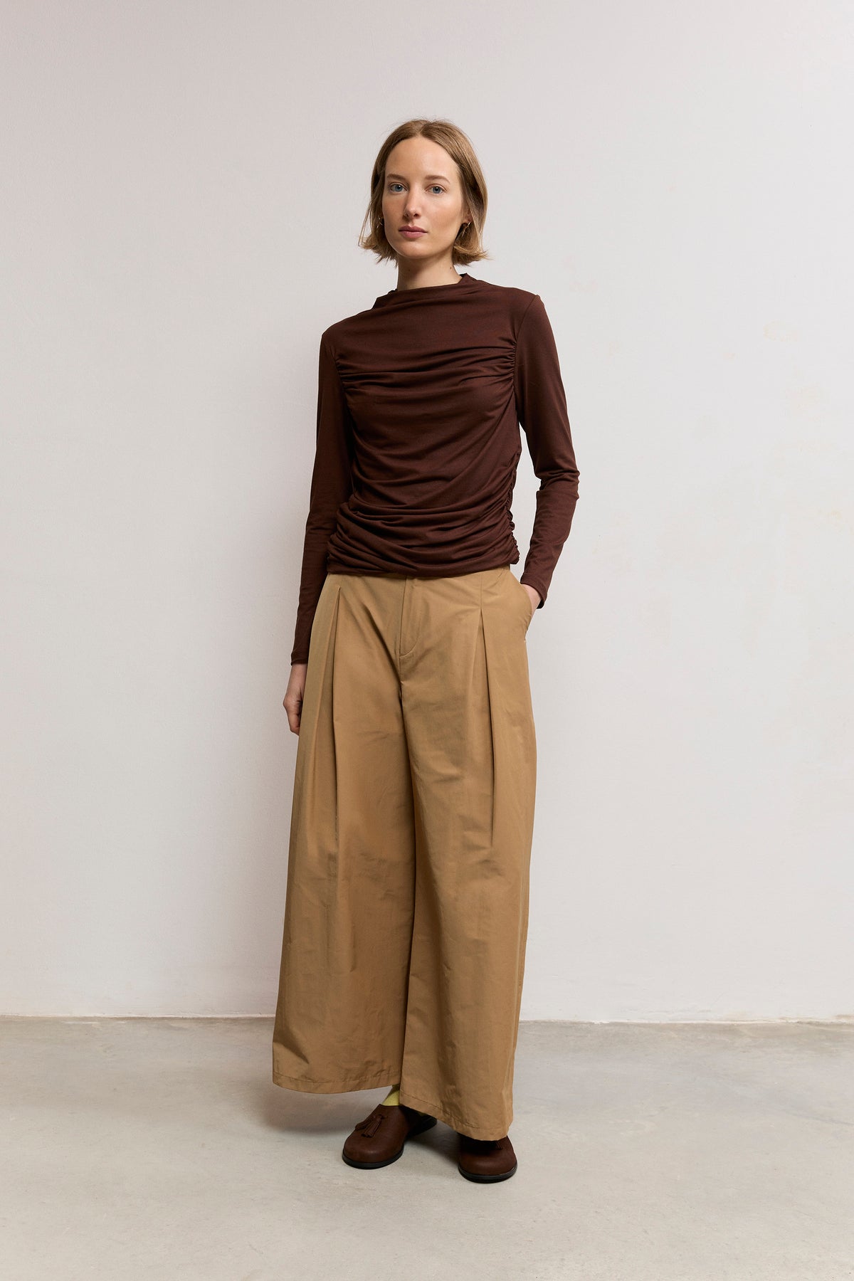 Ruched Viscose Jersey Top
