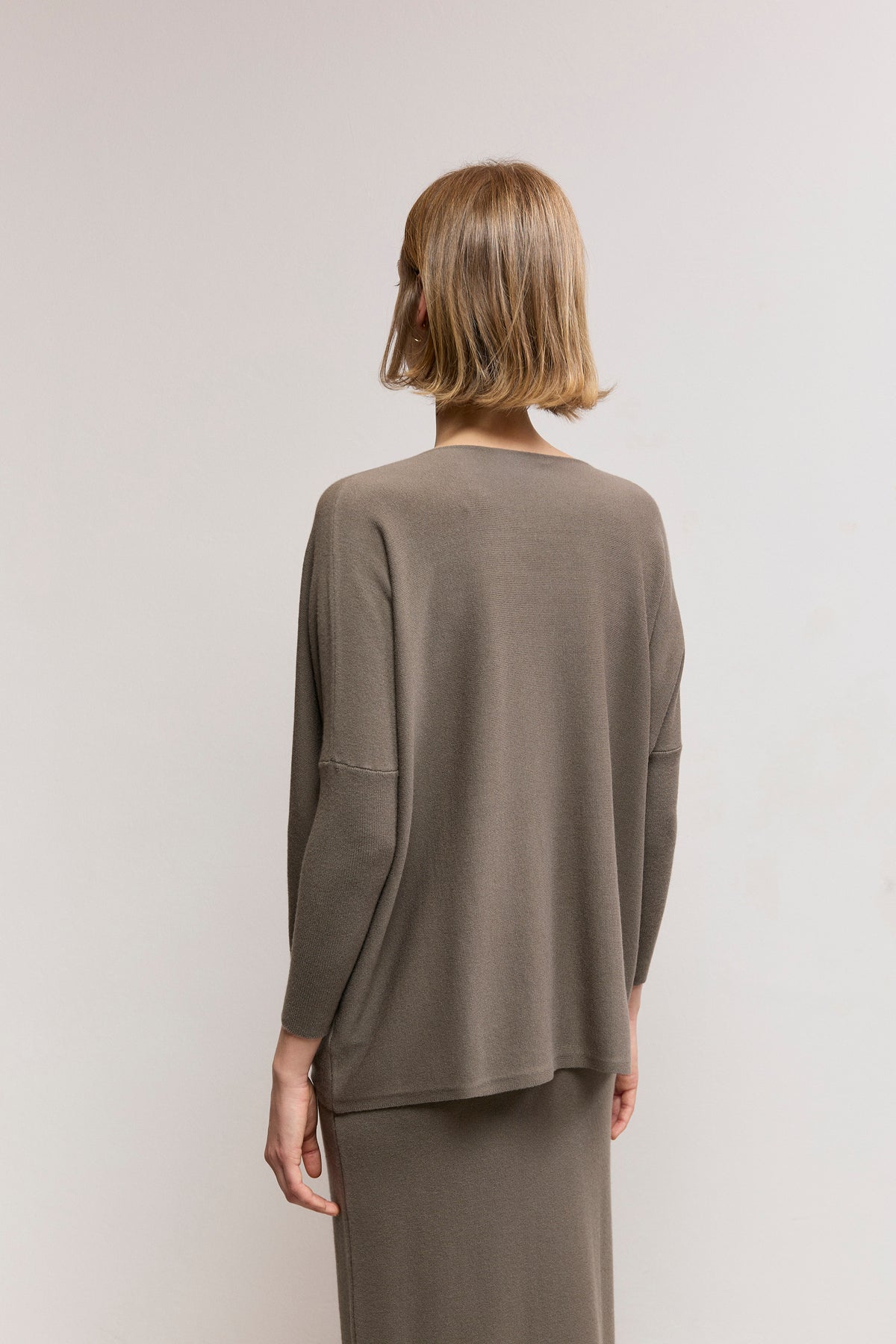 Wide neckline sweater