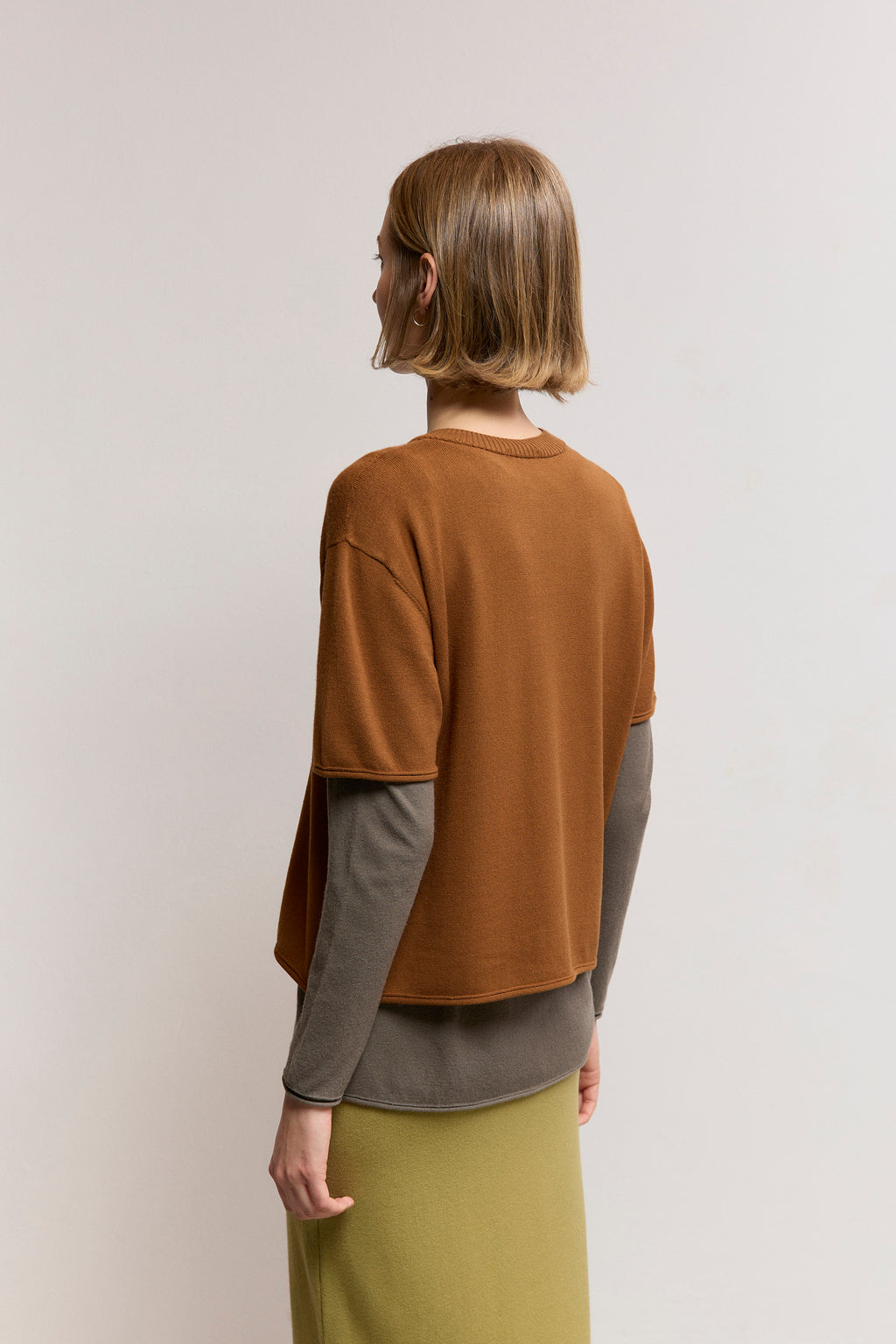 Short-Sleeve Modal Blend Sweater