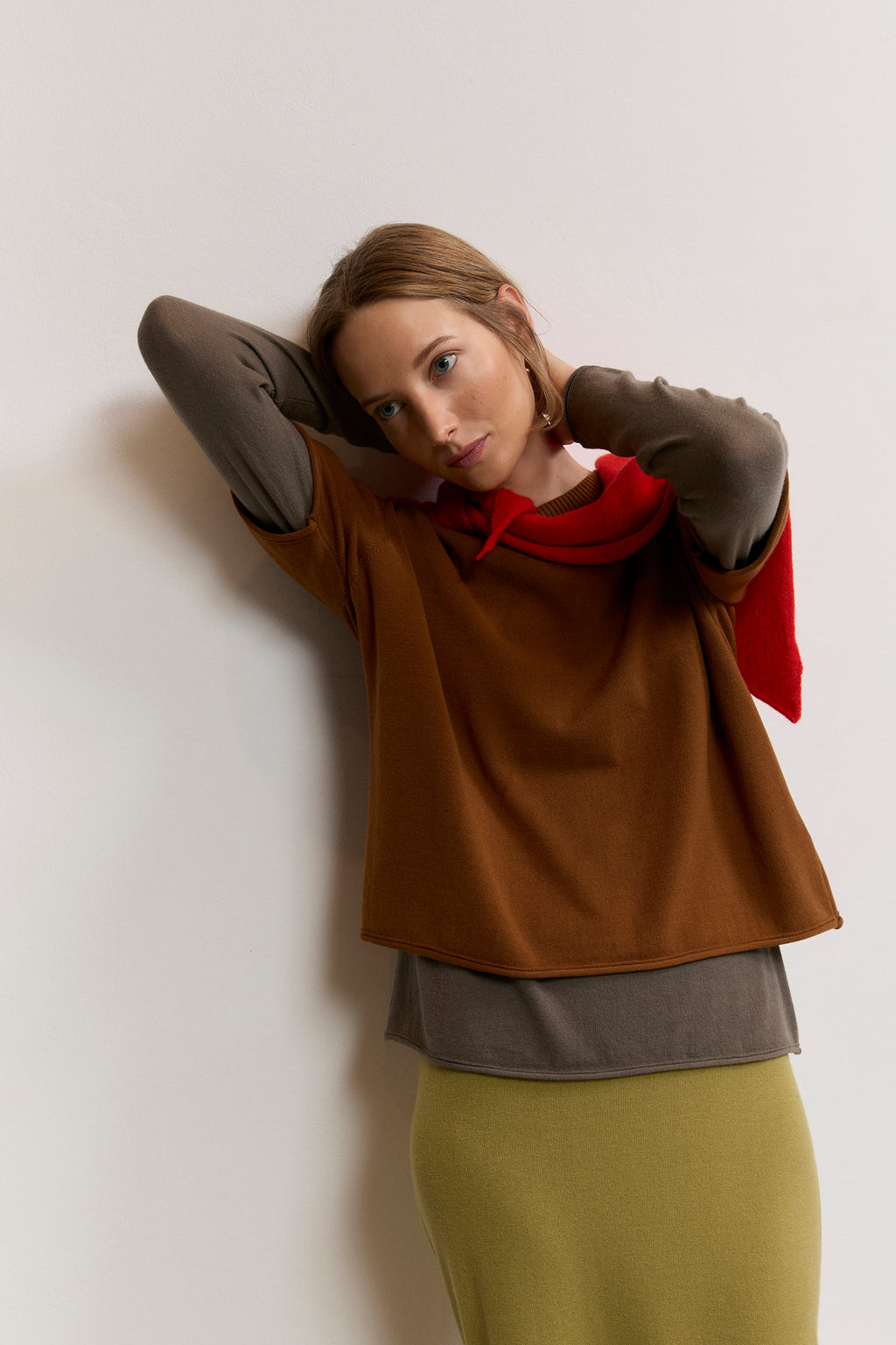 Short-Sleeve Modal Blend Sweater