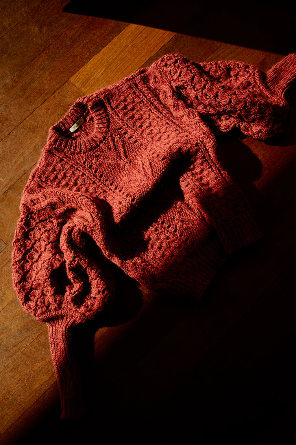 Cable-Knit Gigot Sleeve Sweater