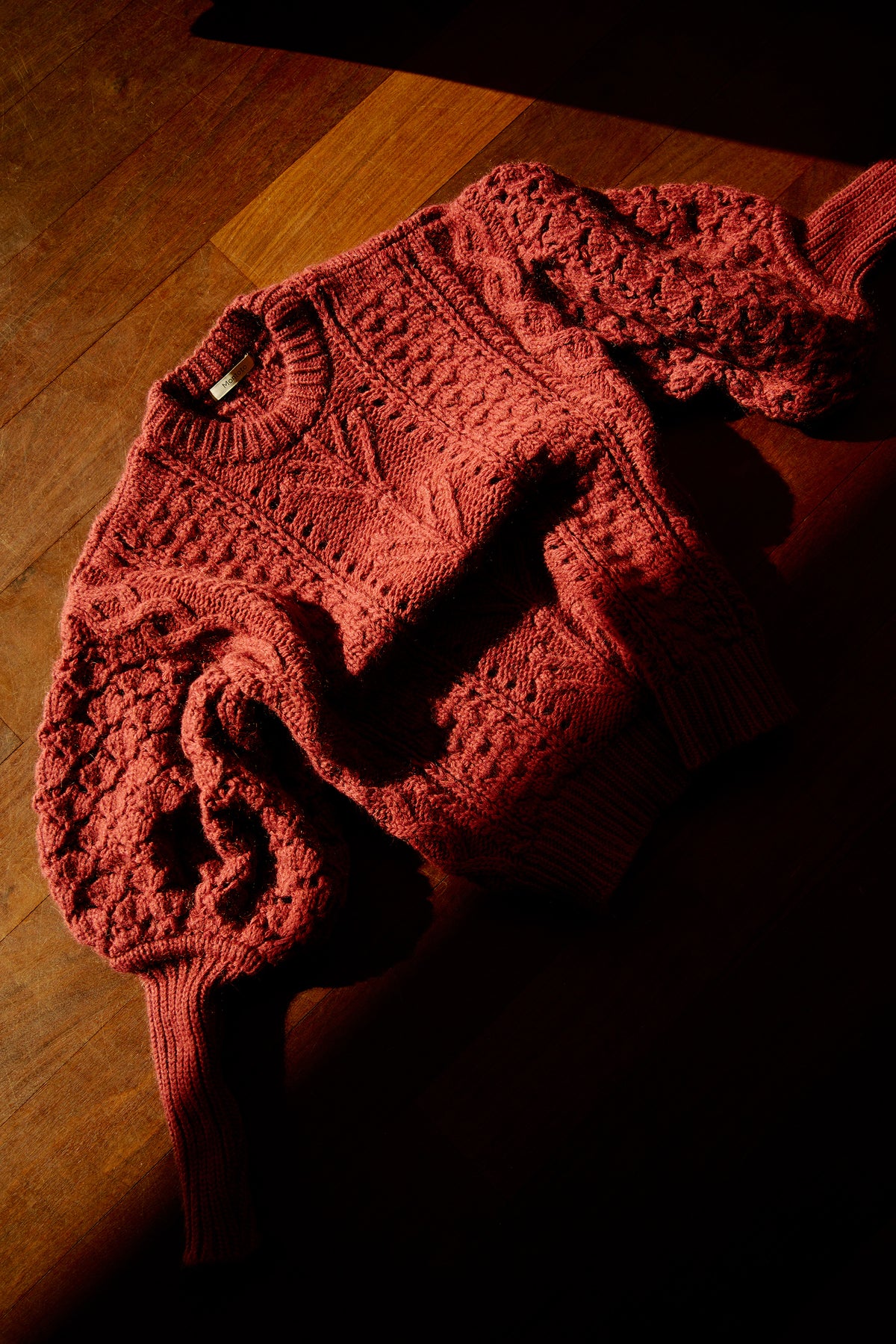 Cable-Knit Gigot Sleeve Sweater