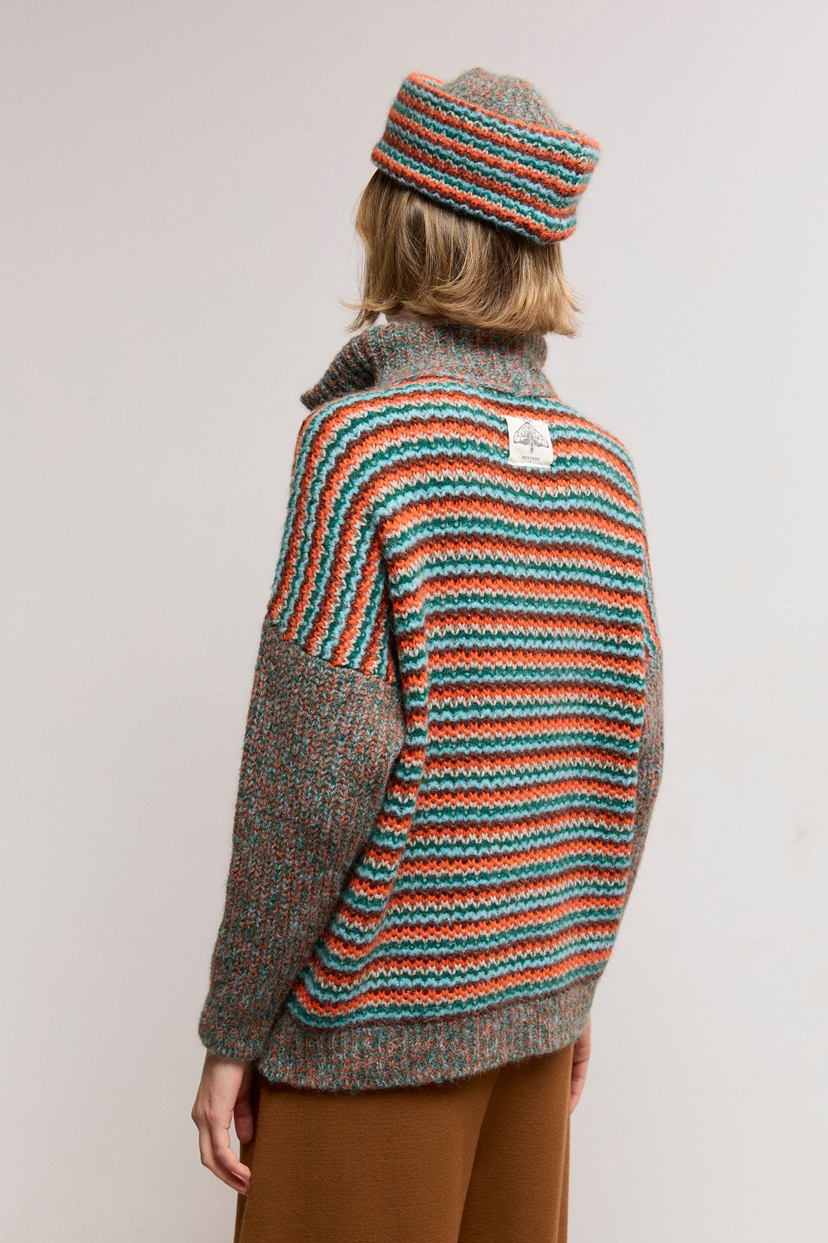 Oversized Mouliné Knit Sweater