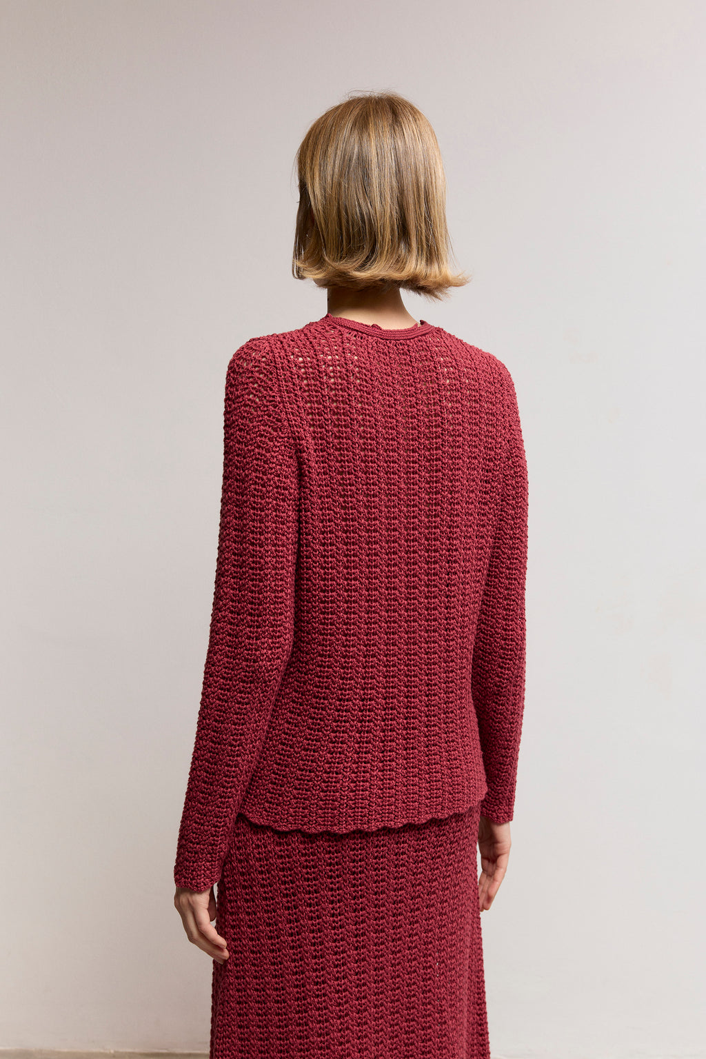 Bobbles cotton Knit Sweater