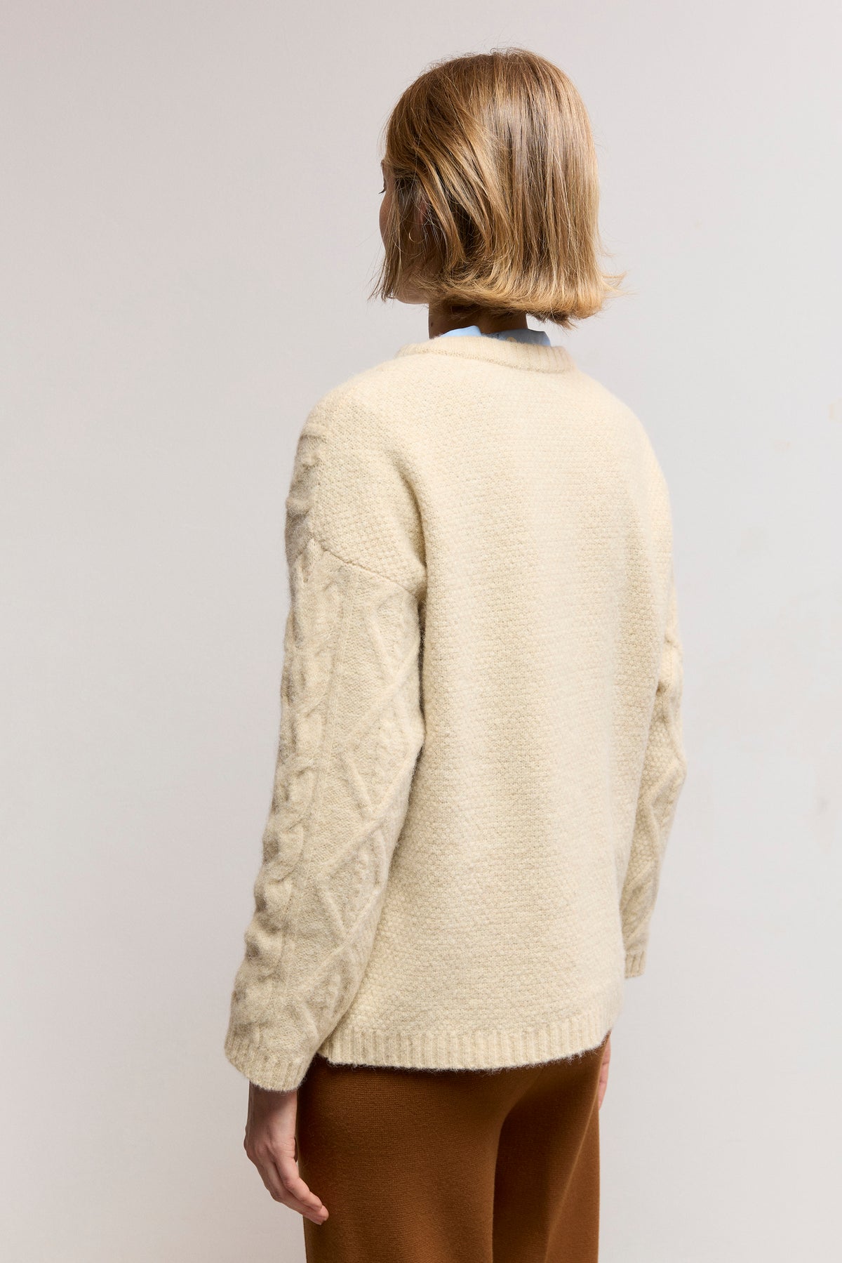 Superfine Alpaca Blend Cable-Knit Sweater