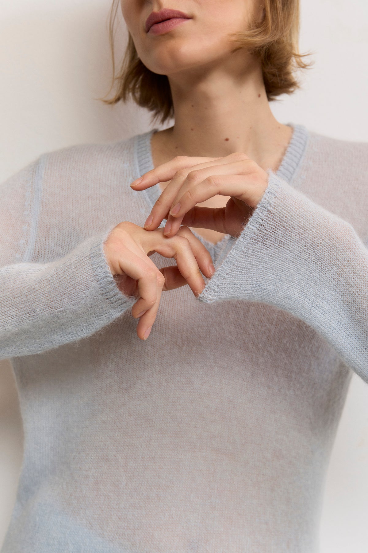 Fine Suri Alpaca Blend Asymmetric Sweater