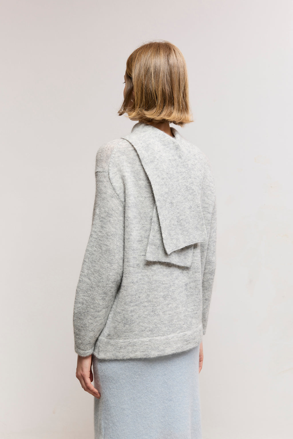 Sweater with Short Shawl Collar