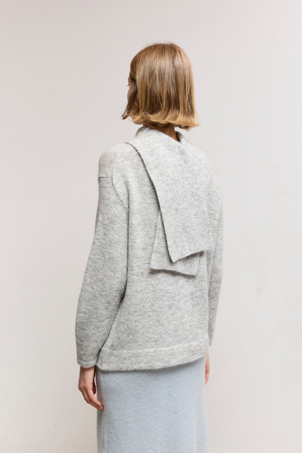 Sweater with Short Shawl Collar