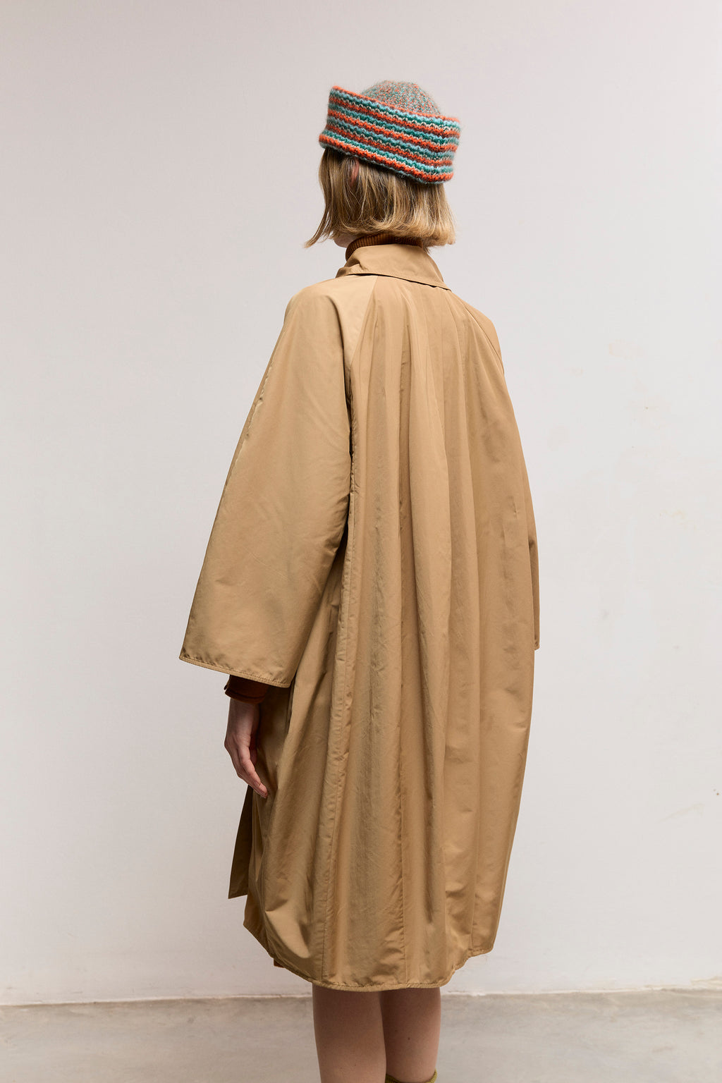 Balloon-Silhouette Trench Coat