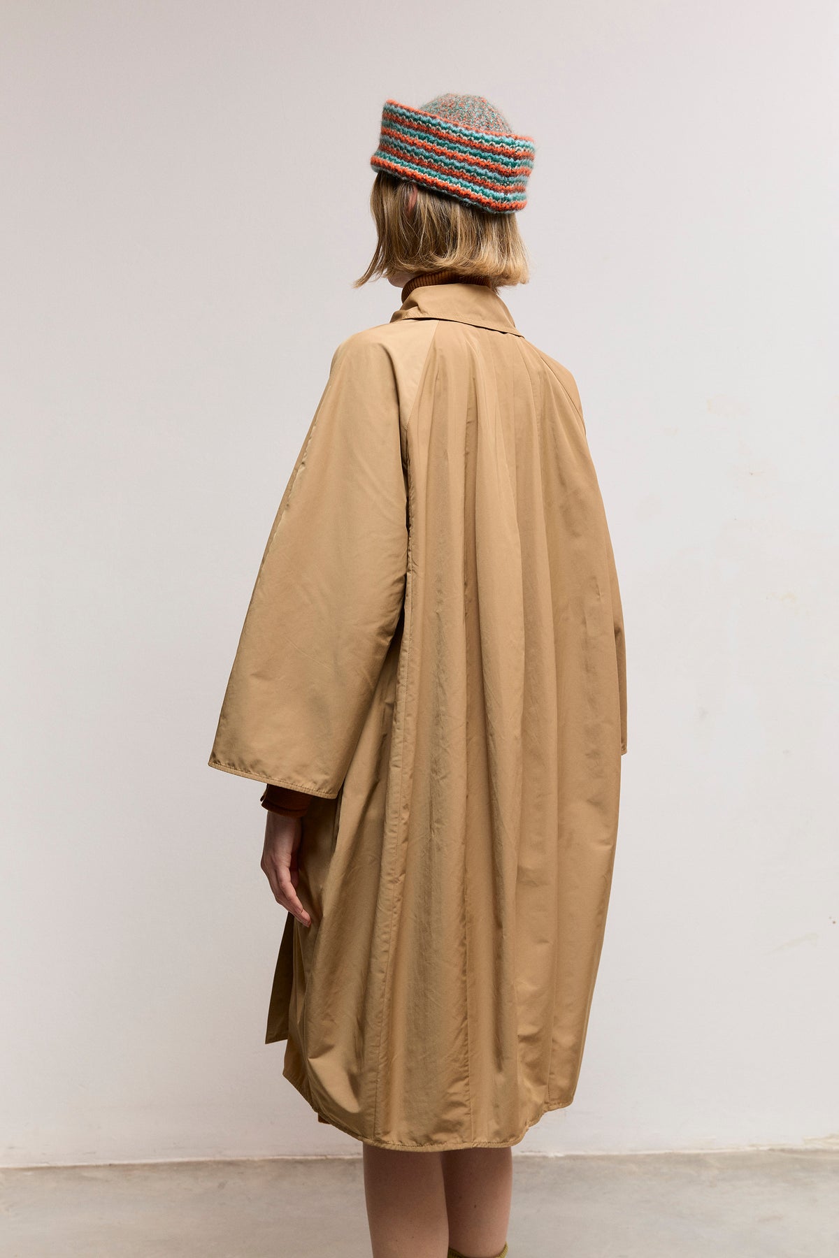 Balloon-Silhouette Trench Coat