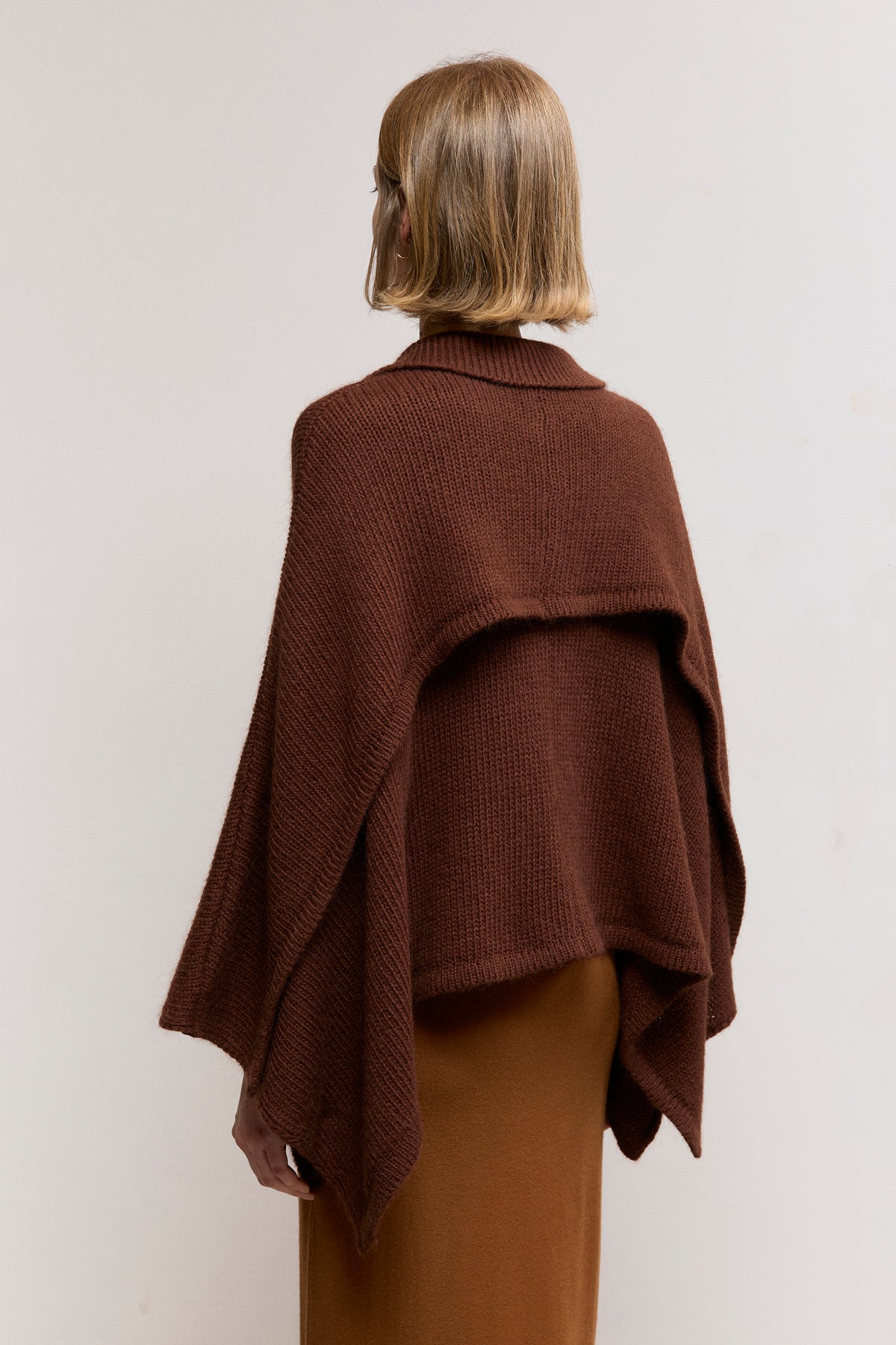 Short Trench-Style Knit Jacket