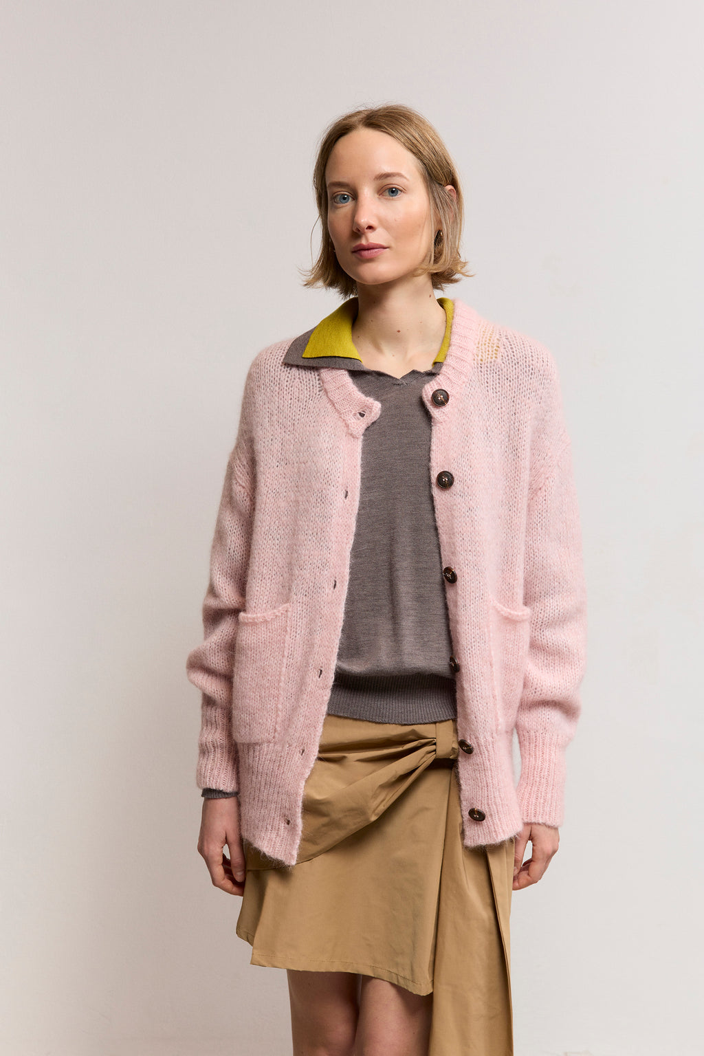 Superfine Alpaca Blend Chunky Knit Cardigan