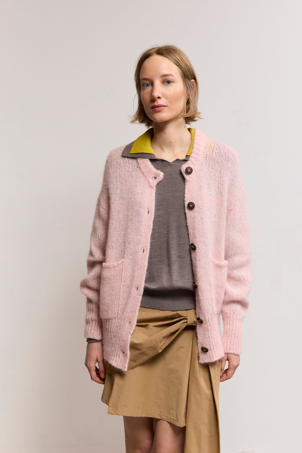 Superfine Alpaca Blend Chunky Knit Cardigan