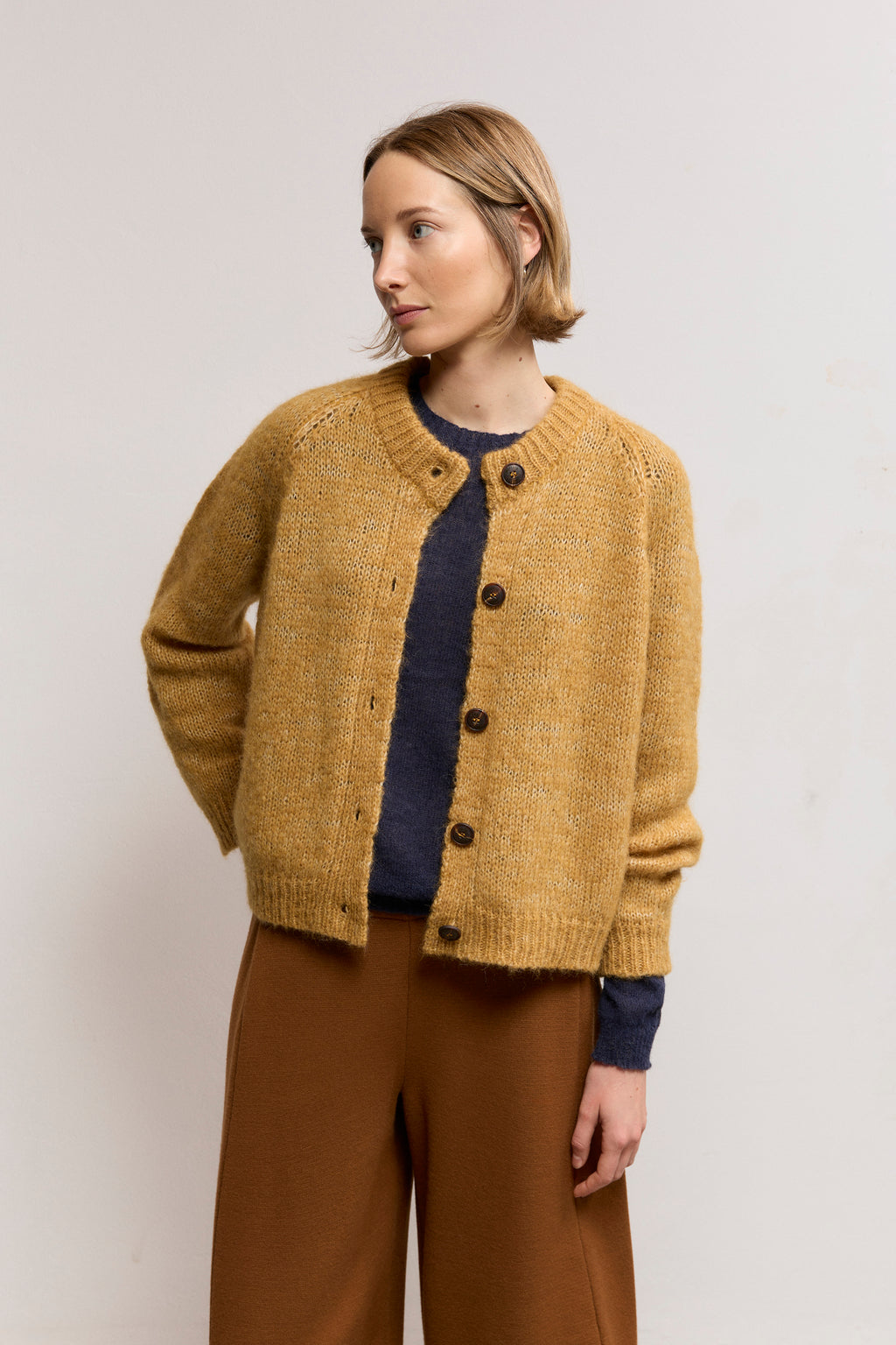 Chunky Raglan Knit Cardigan