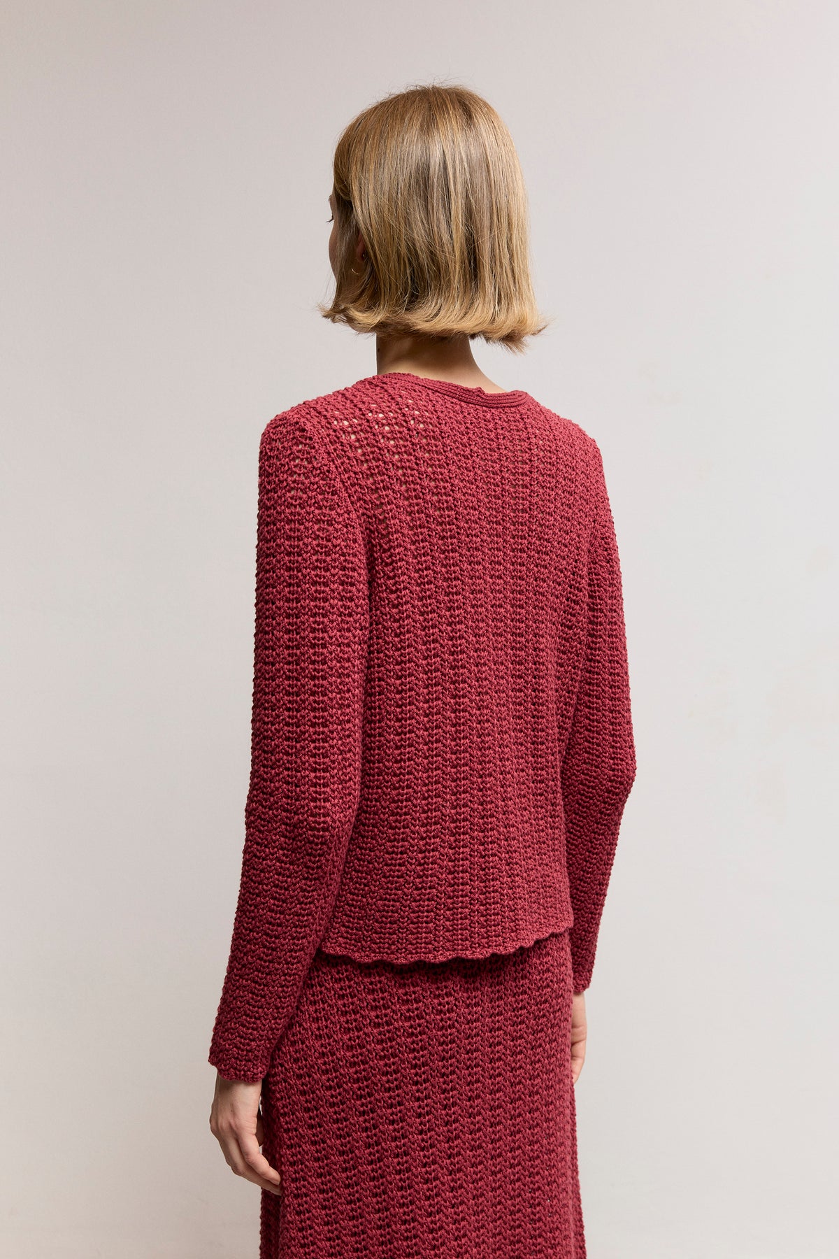 French-Inspired Textured Knit Jacket