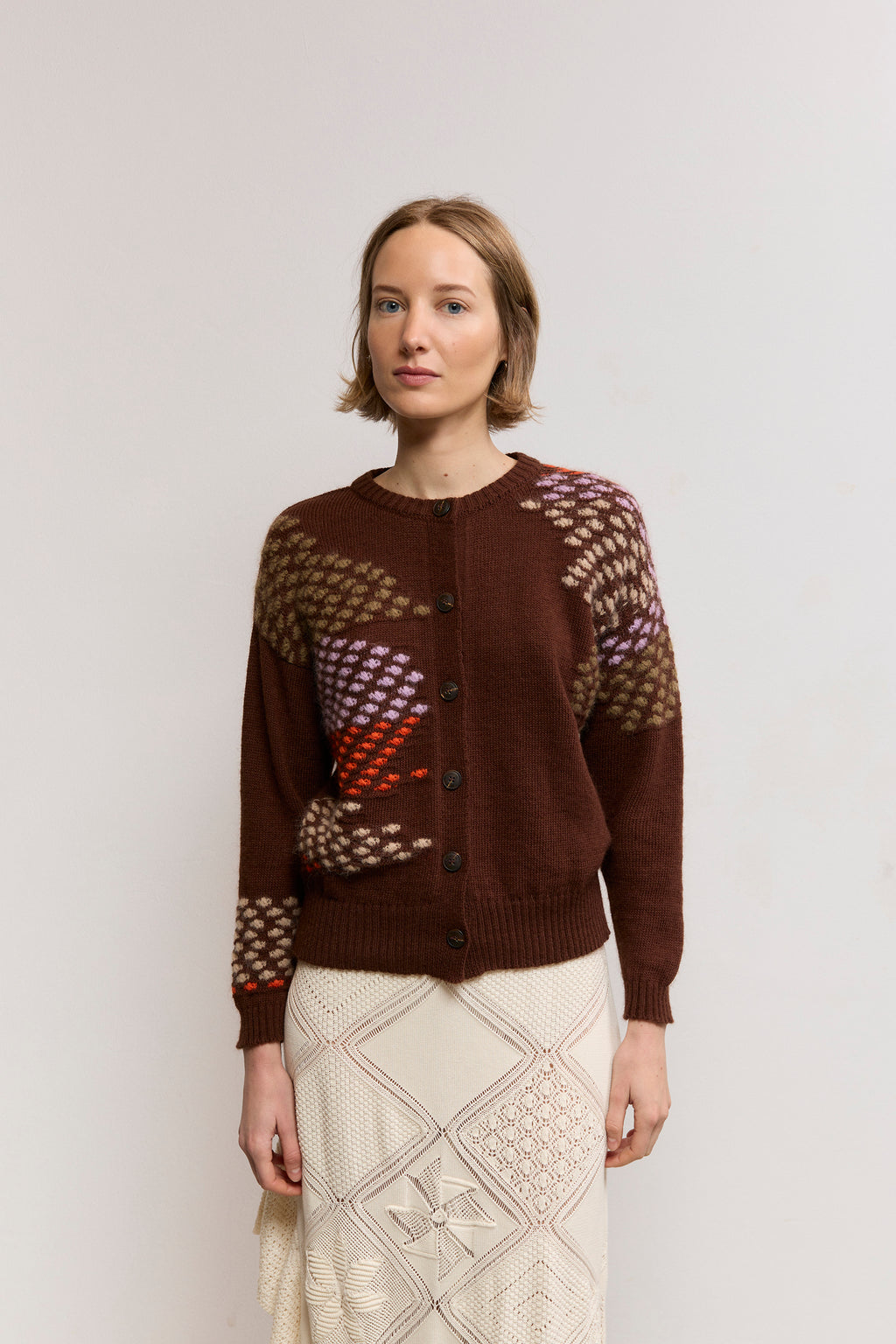 Mohair Blend Knit Cardigan