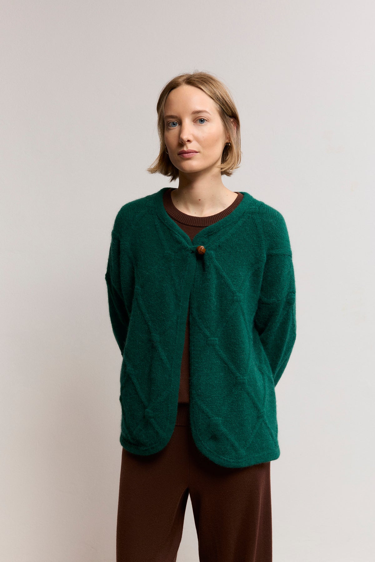 Chunky Textured Knit Cardigan