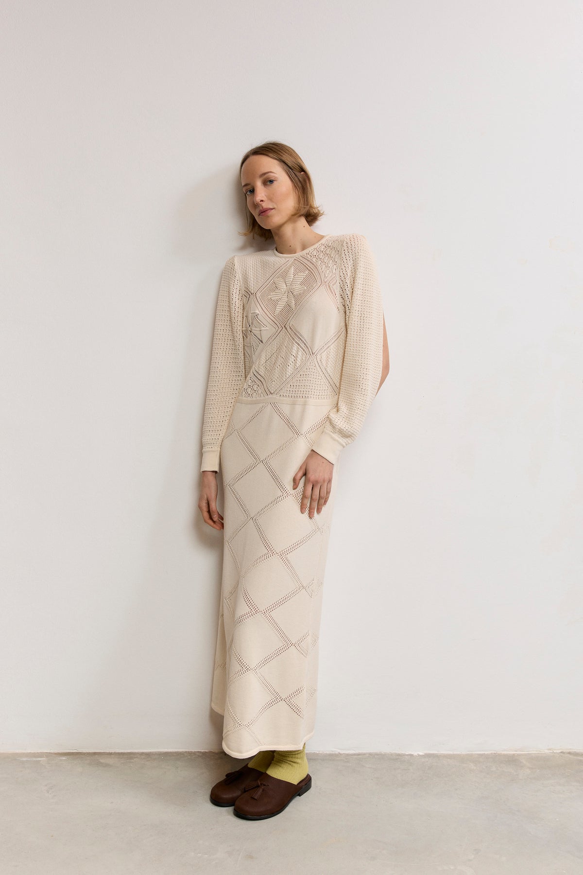 Vestido calado de algodón