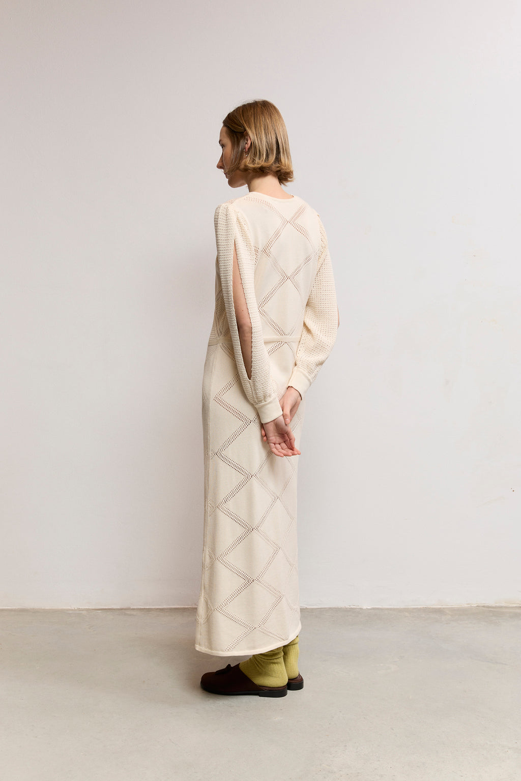 Vestido calado de algodón