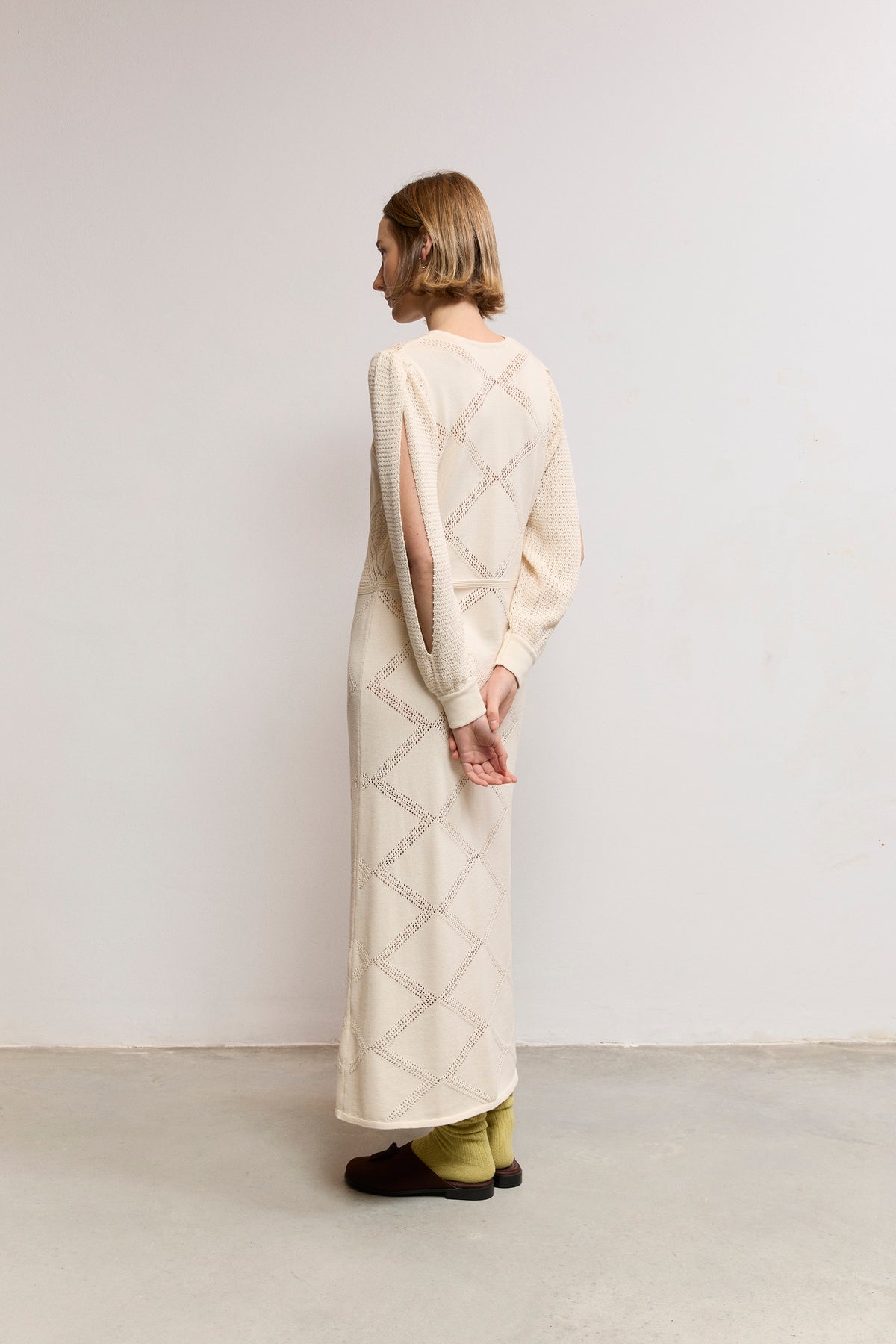 Vestido calado de algodón