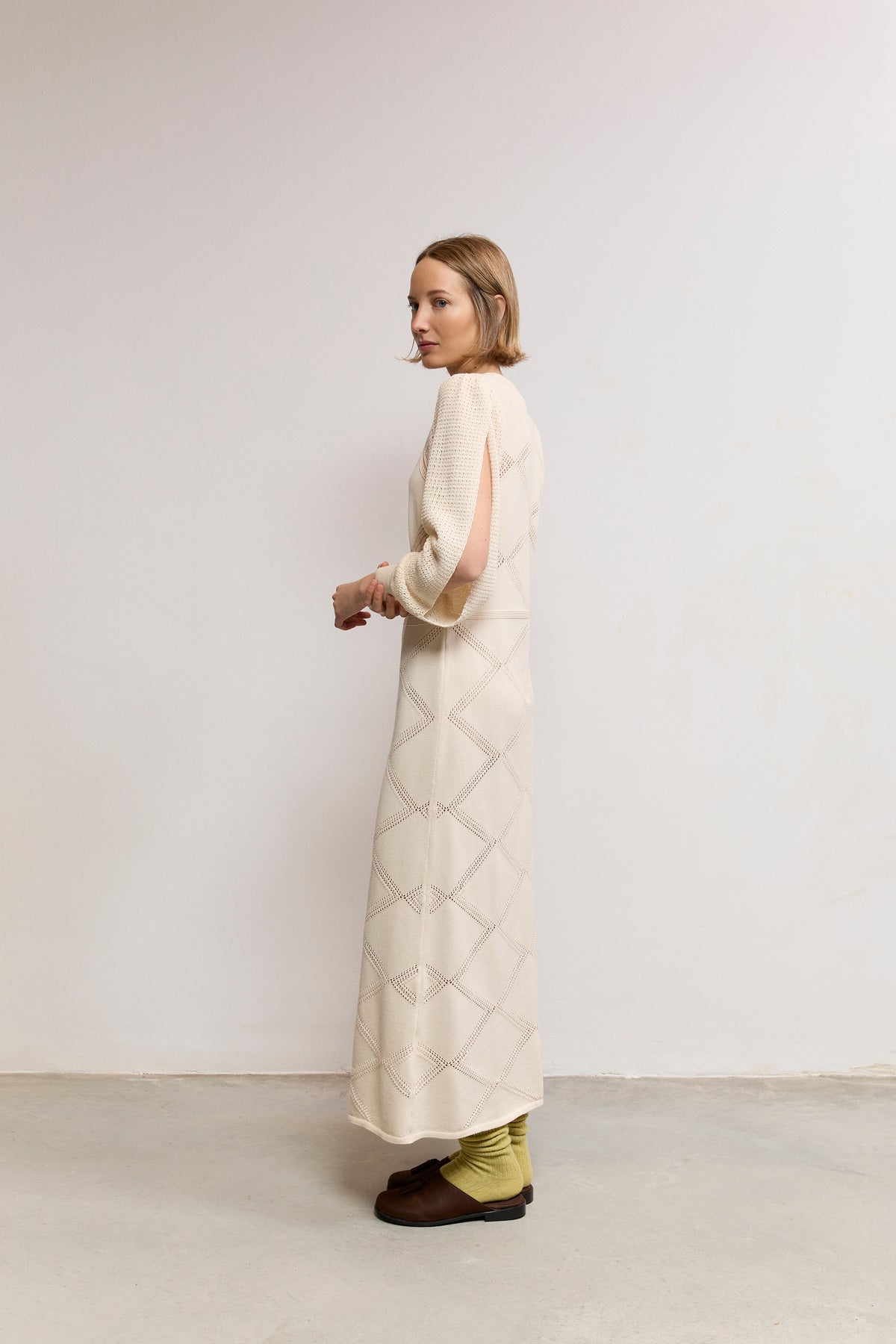 Vestido calado de algodón