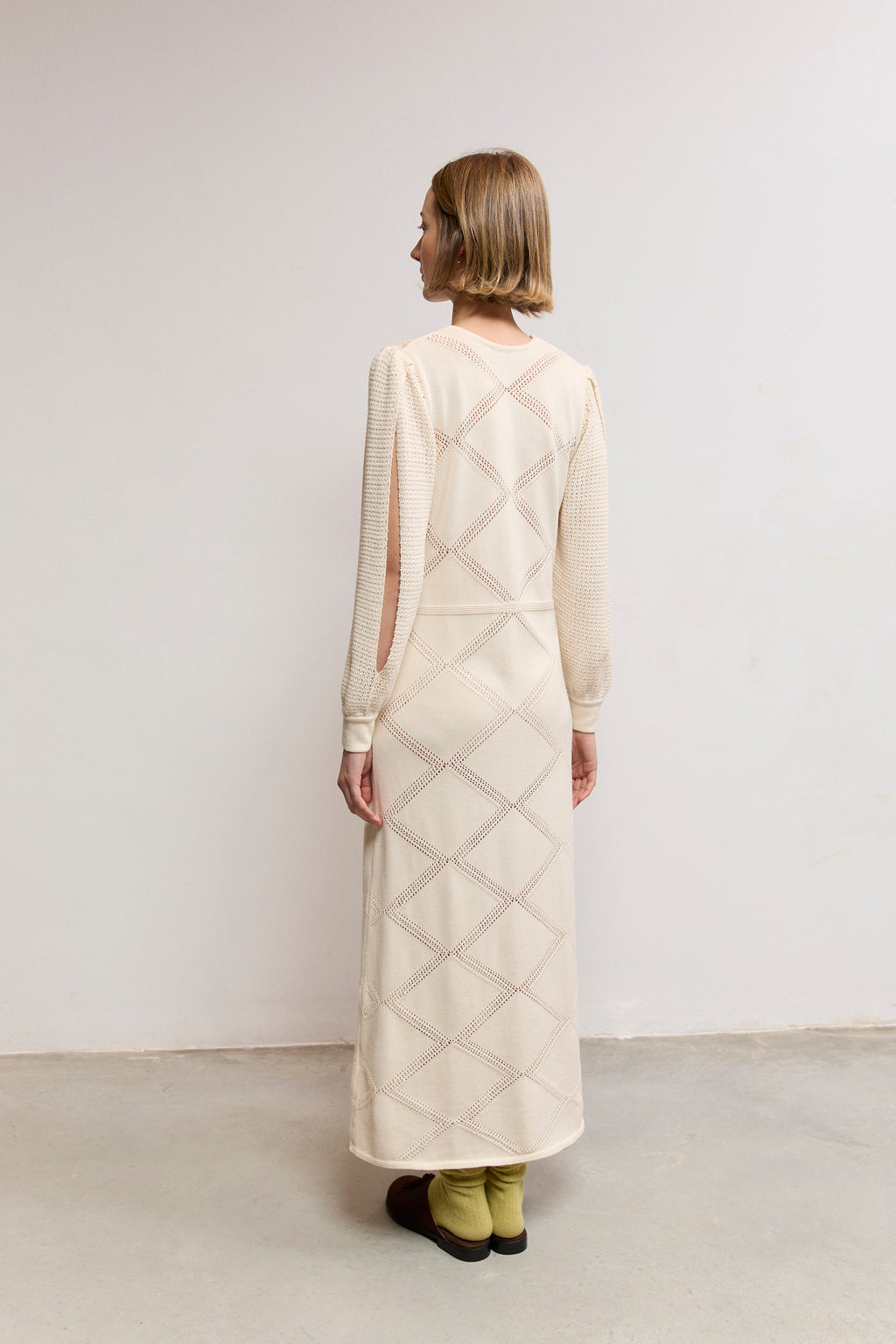Vestido calado de algodón