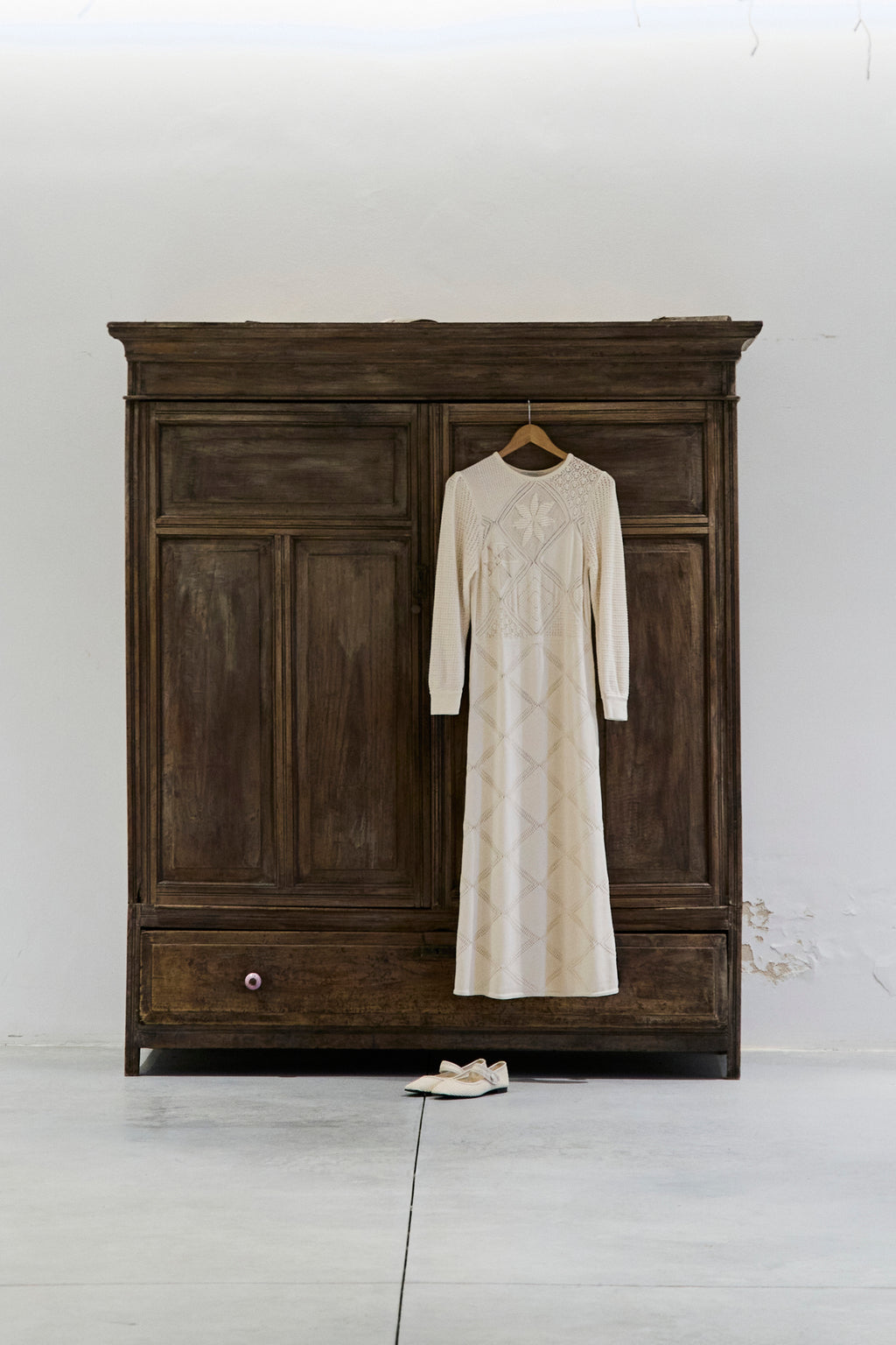 Vestido calado de algodón