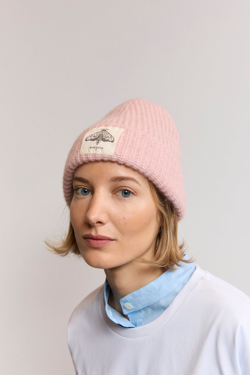 Gorro acanalado con alpaca superfine